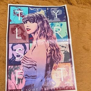 Taylor Swift Multicolor Pop Art Poster from The Eras Tour